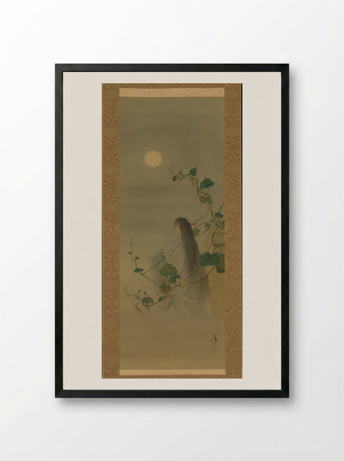 The Lady of the Evening Faces - Tsukioka Yoshitoshi - Framed Print Black