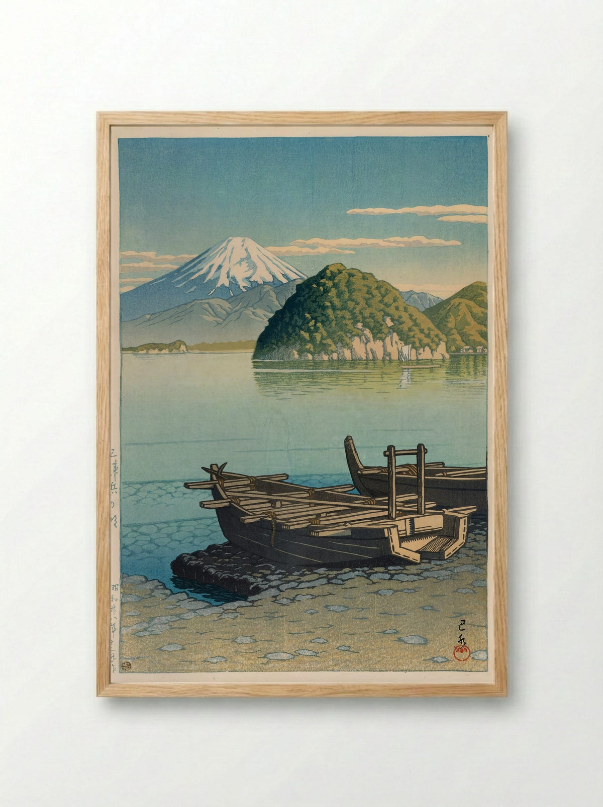 Morning at Mito Beach - Hasui Kawase - Framed Print Wood