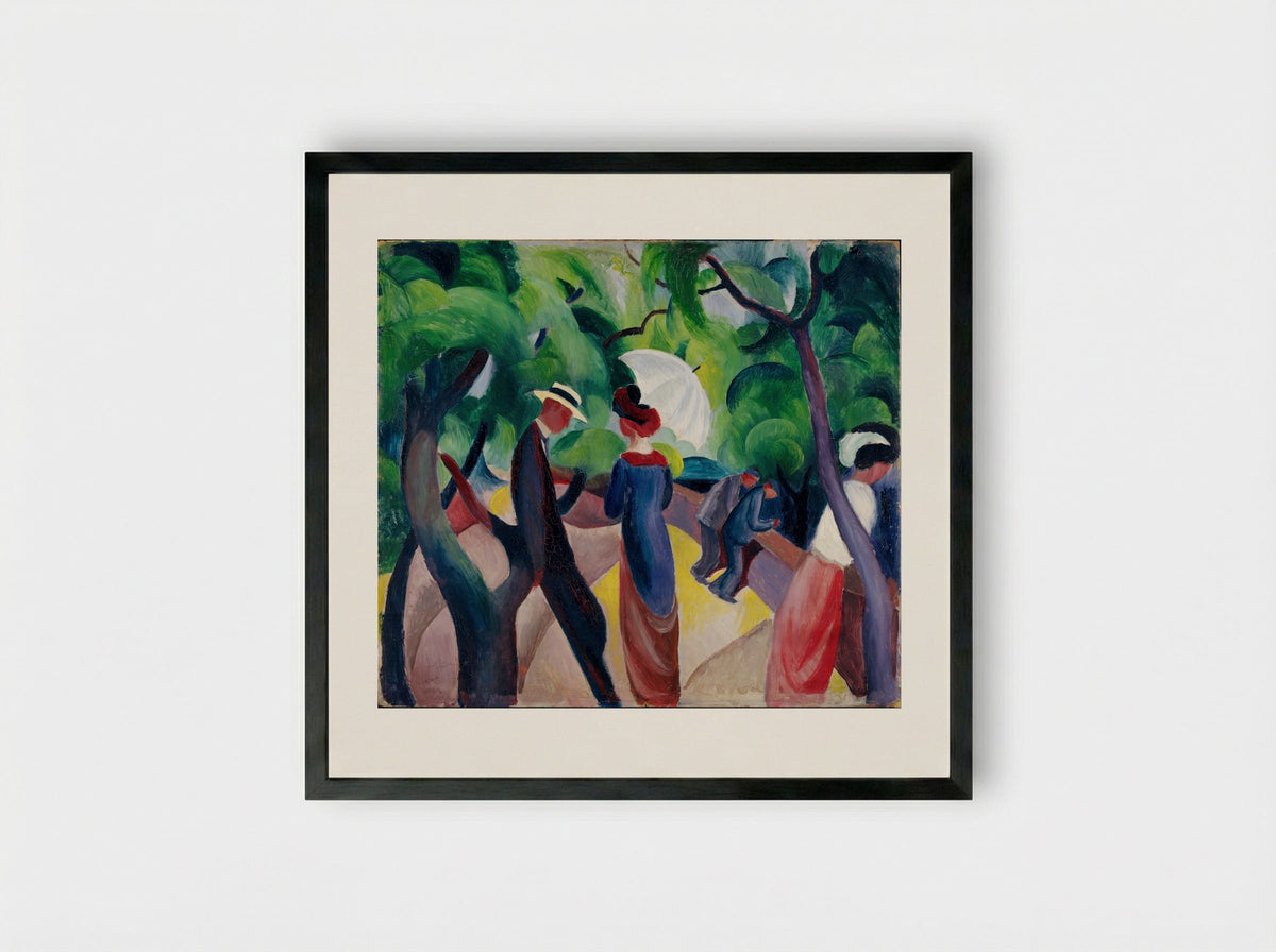 Promenade - August Macke - Framed Print Black