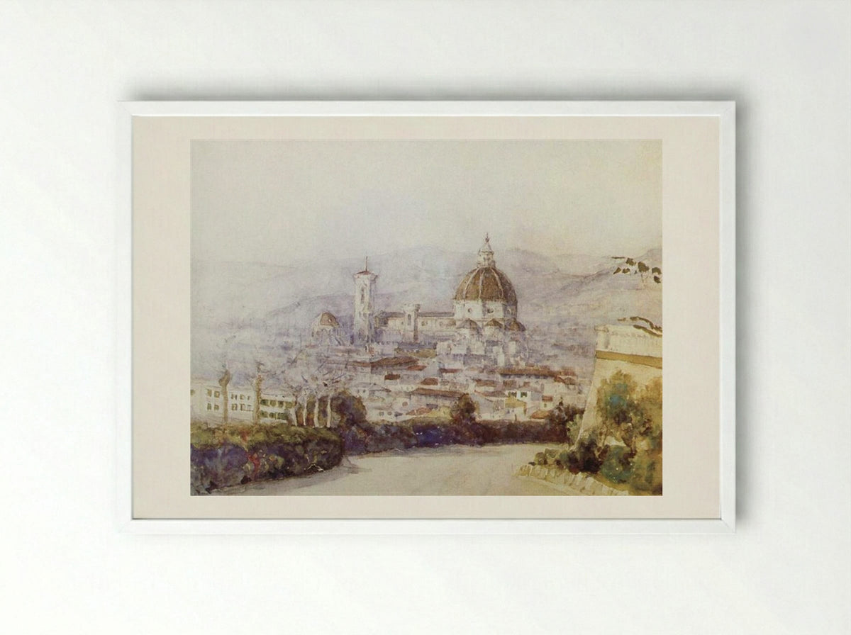 Florence - Vasily Surikov - Framed Print White
