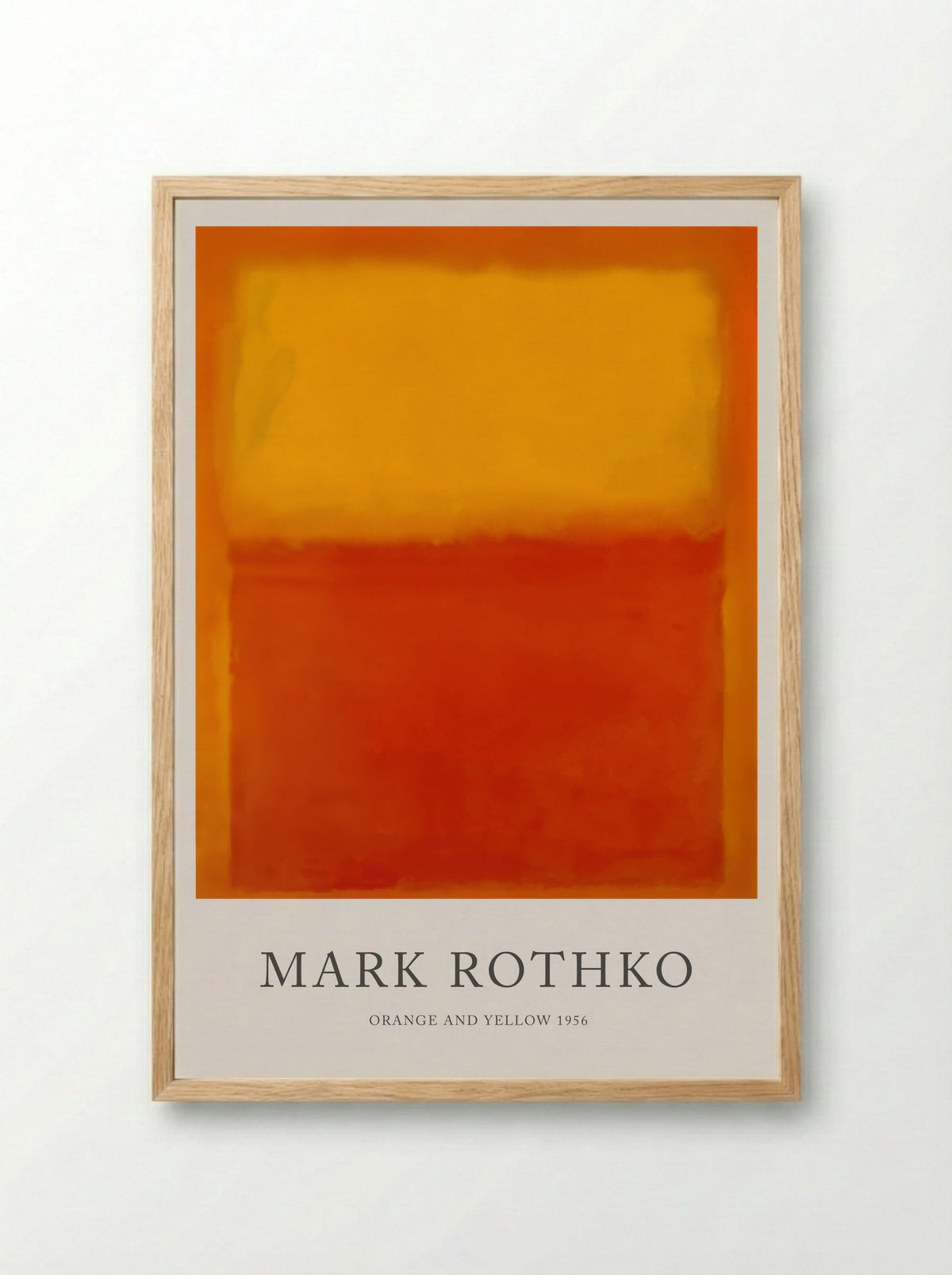 Orange and Yellow - Mark Rothko - Framed Print Wood