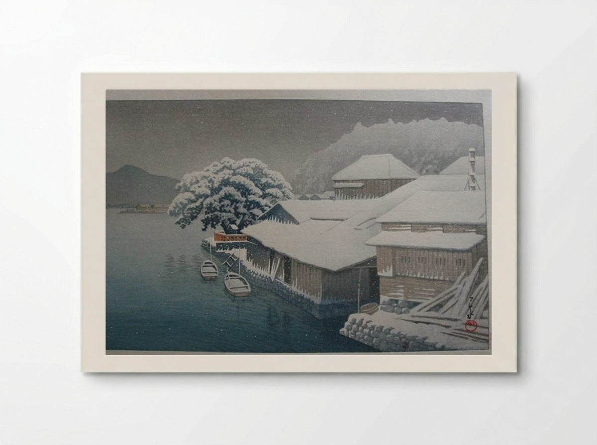 Snow at Ishinomaki - Hasui Kawase - Poster