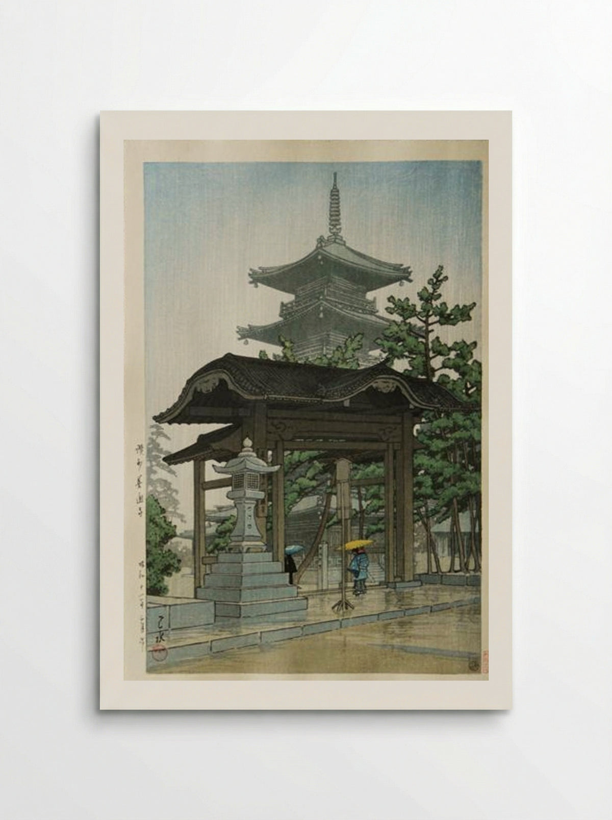 Zentsu Temple in Sanshu - Hasui Kawase - Poster