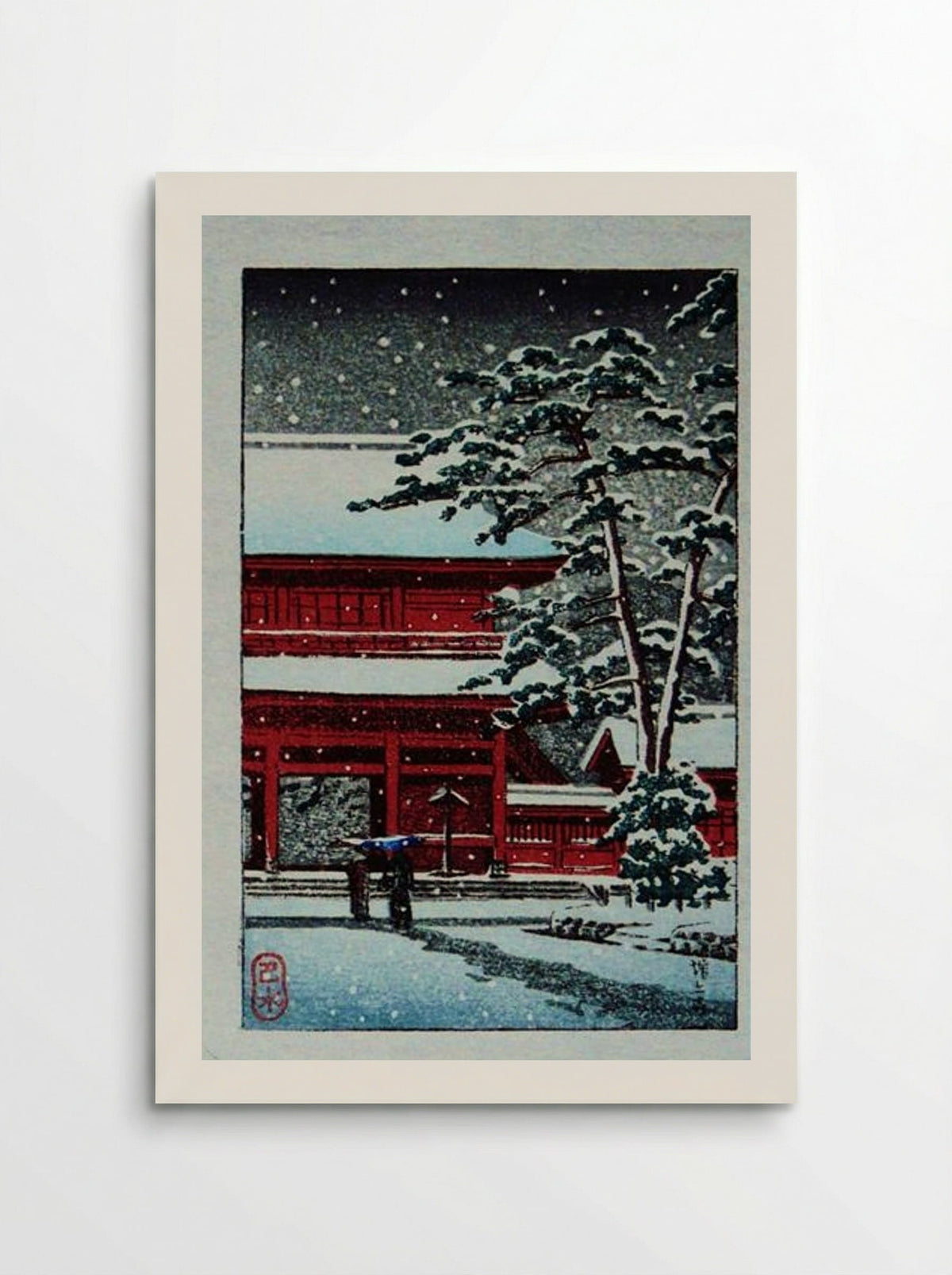 Snow at Zoji Temple - Hasui Kawase - Poster