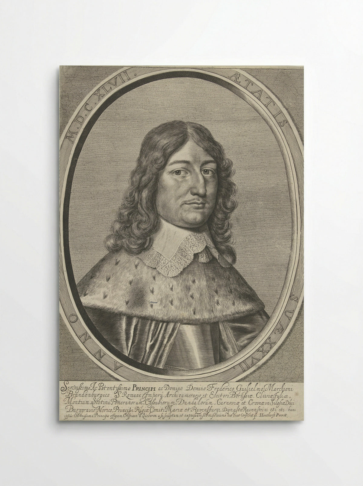 Portret van Frederik Willem, keurvorst van Brandenburg - Crispijn van den Queborn - Poster