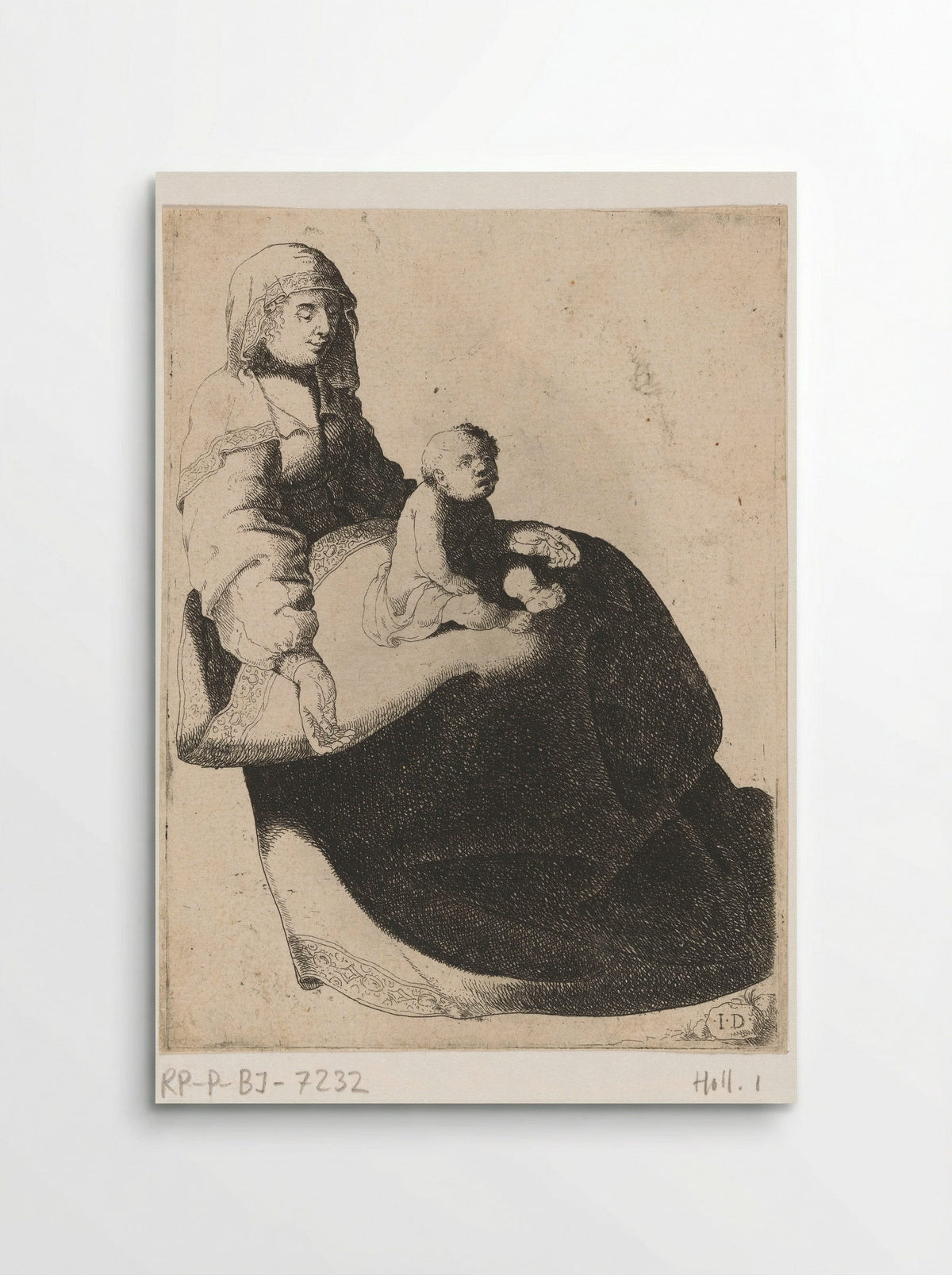 Maria met Kind - Jacob Duck - Poster