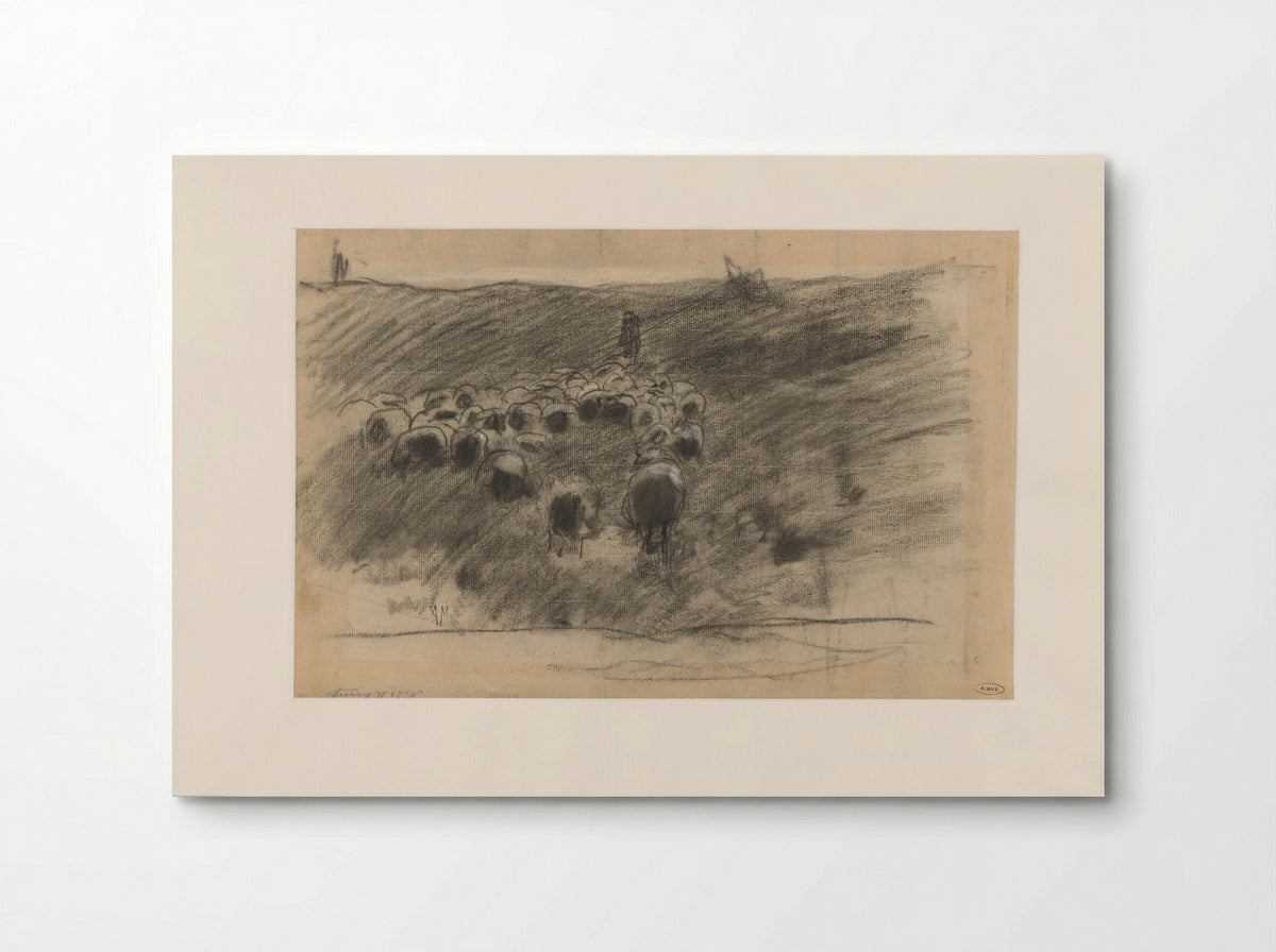 Herder met kudde schapen - Anton Mauve - Poster
