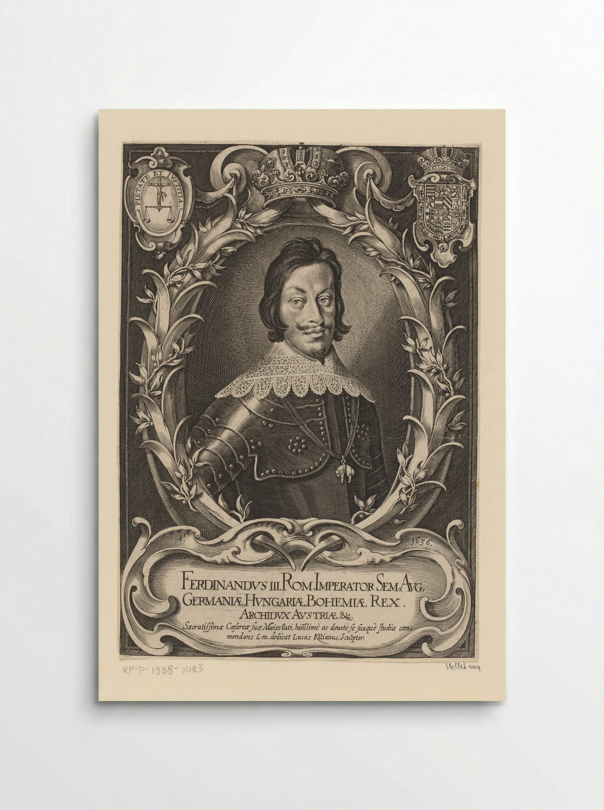 Portret van keizer Ferdinand III - Lucas Kilian - Poster