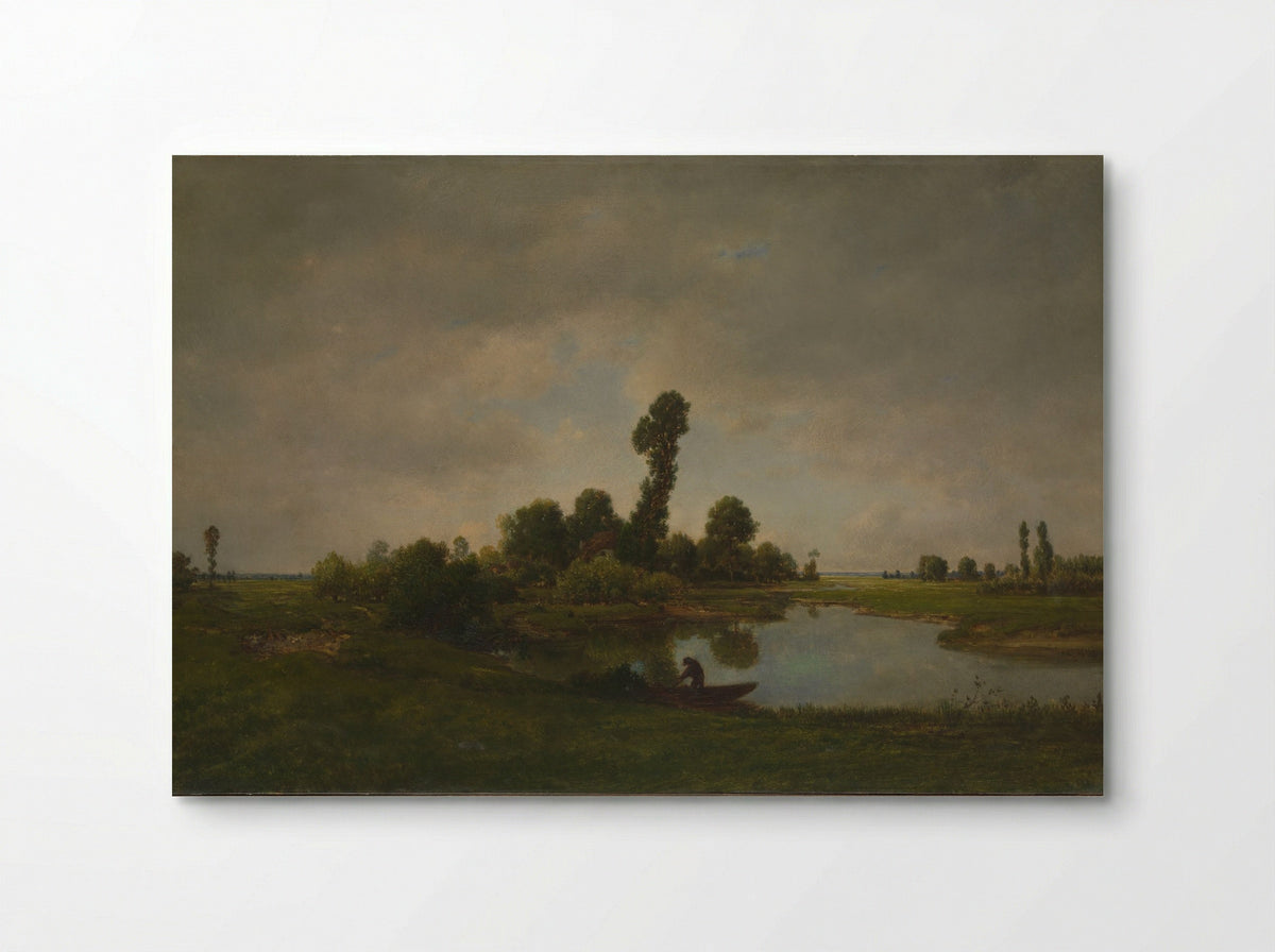 A River Landscape - Théodore Rousseau - Poster