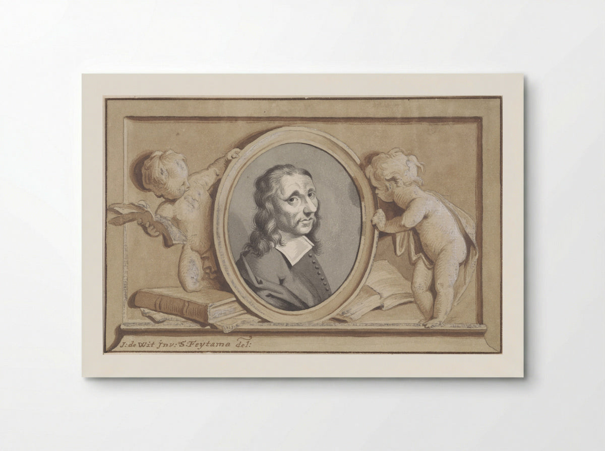Allegorical Portrait of Allaert van Everdingen - Reinier Vinkeles - Poster