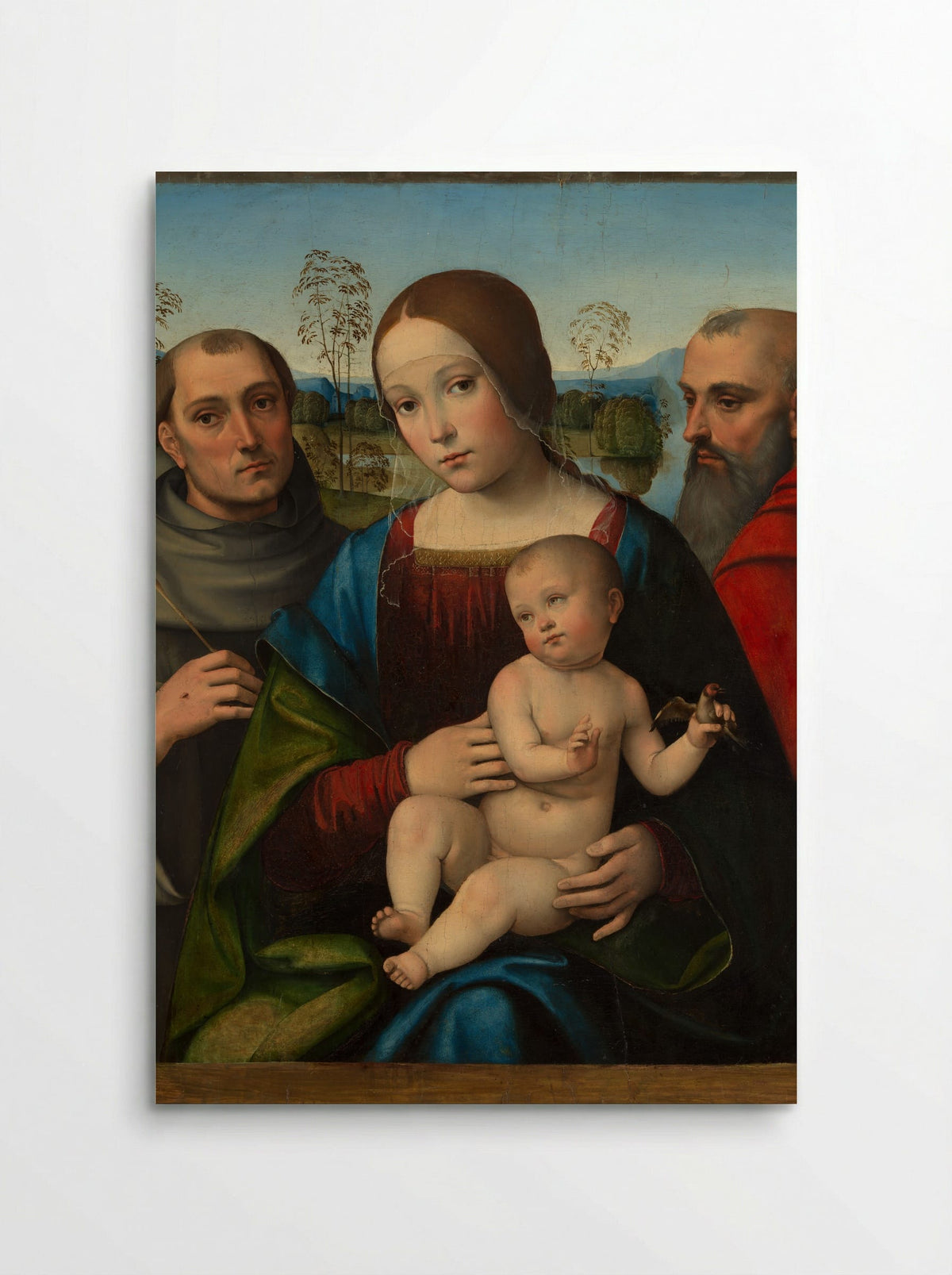 Madonna and Child with Saints Francis and Jerome - Francesco Francia - Poster