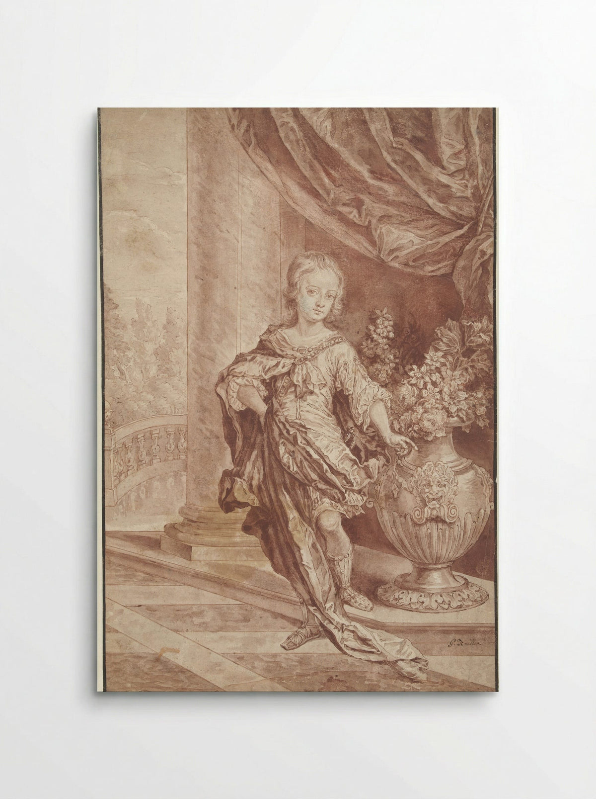 Portrait of an Unknown Boy in Roman Fantasy Costume - Sir Godfrey Kneller - Poster