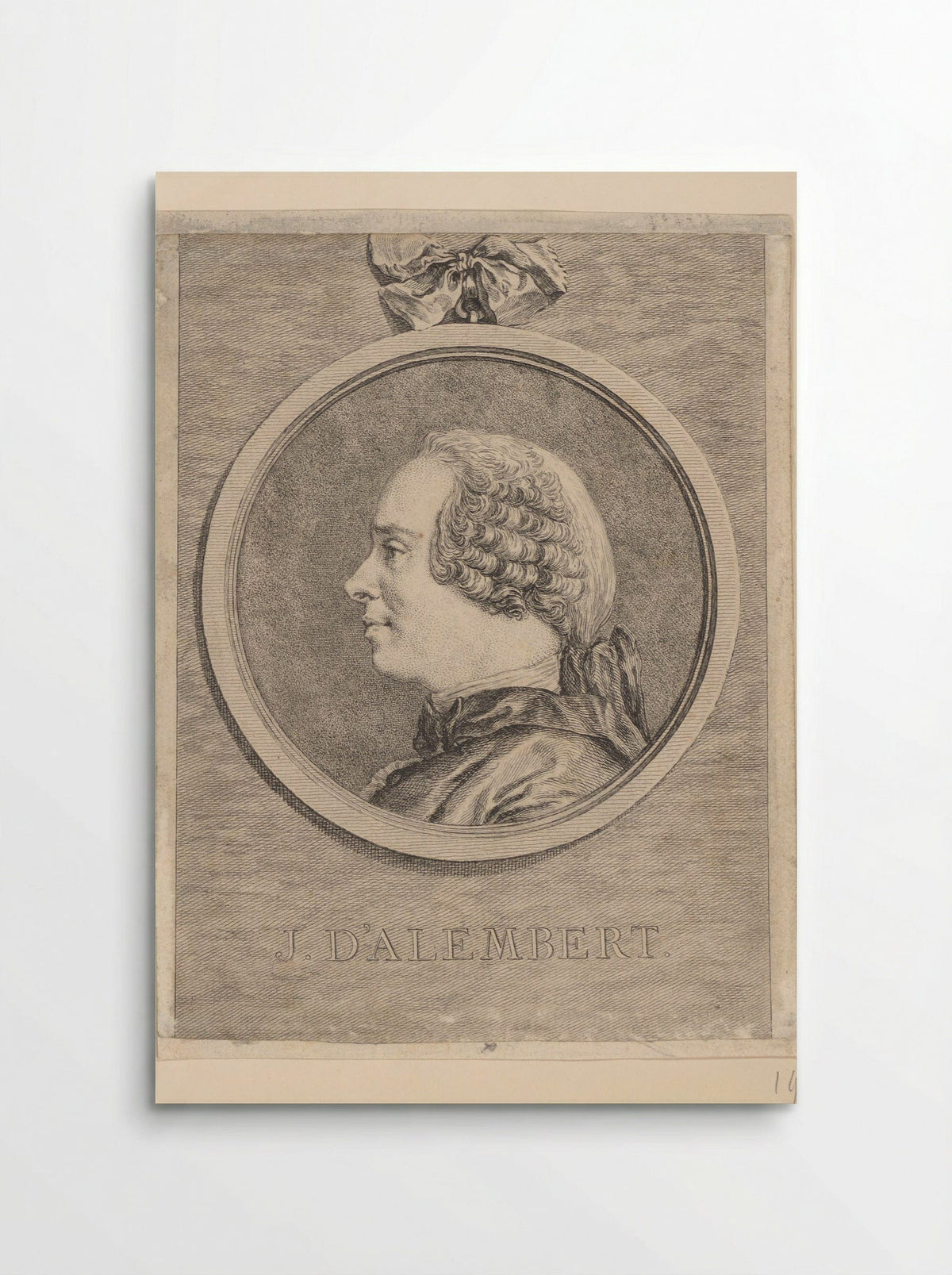 Portrait of Jean Le Rond d'Alembert - Claude Henri Watelet - Poster