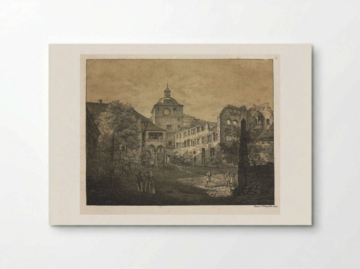 Six Views of Heidelberg Castle: Castle Terrace - Ernst Fries - Poster
