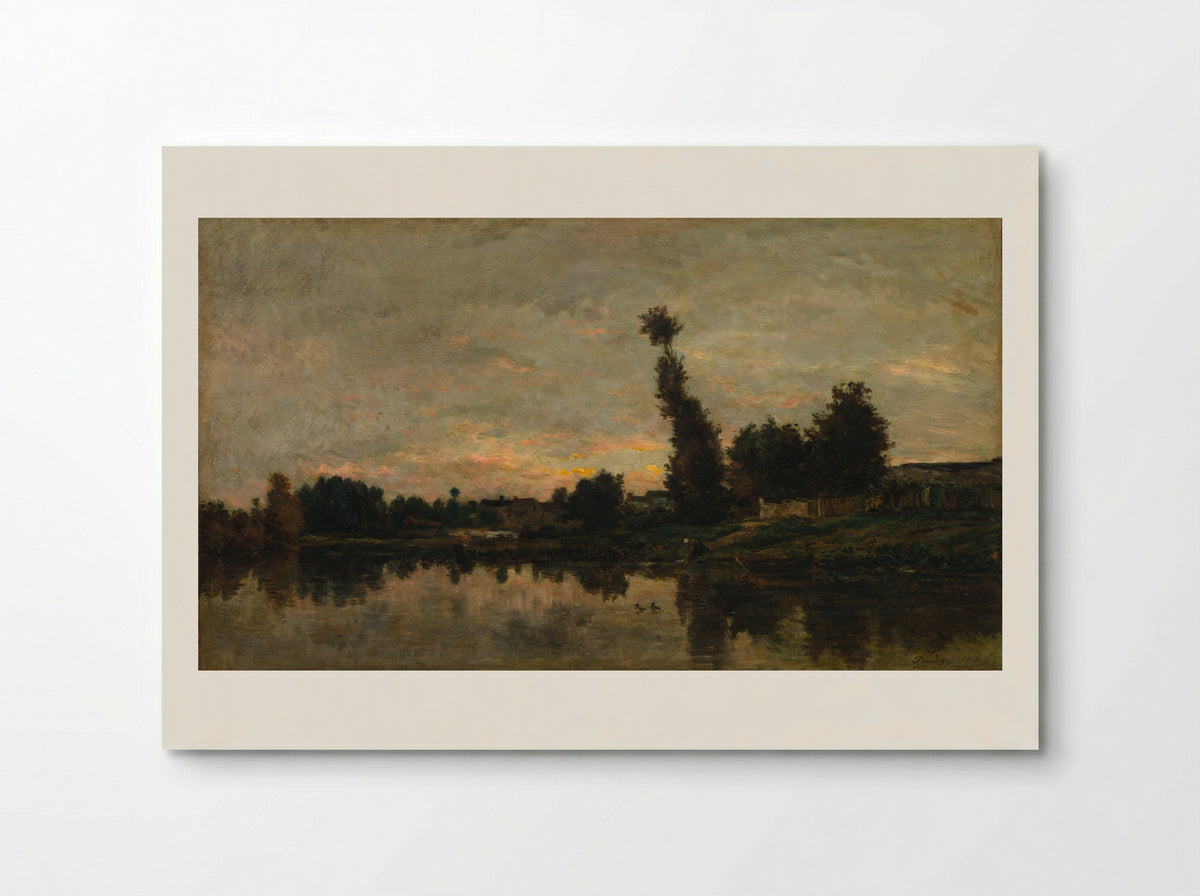 Sunset on the River Oise - Charles-François Daubigny - Poster