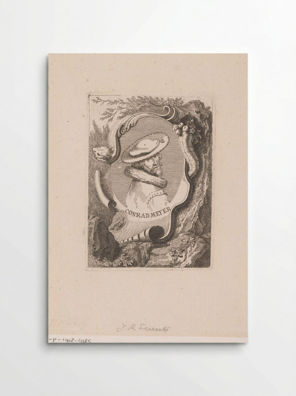 Portrait of Conrad Meyer - Rudolf Füssli - Poster