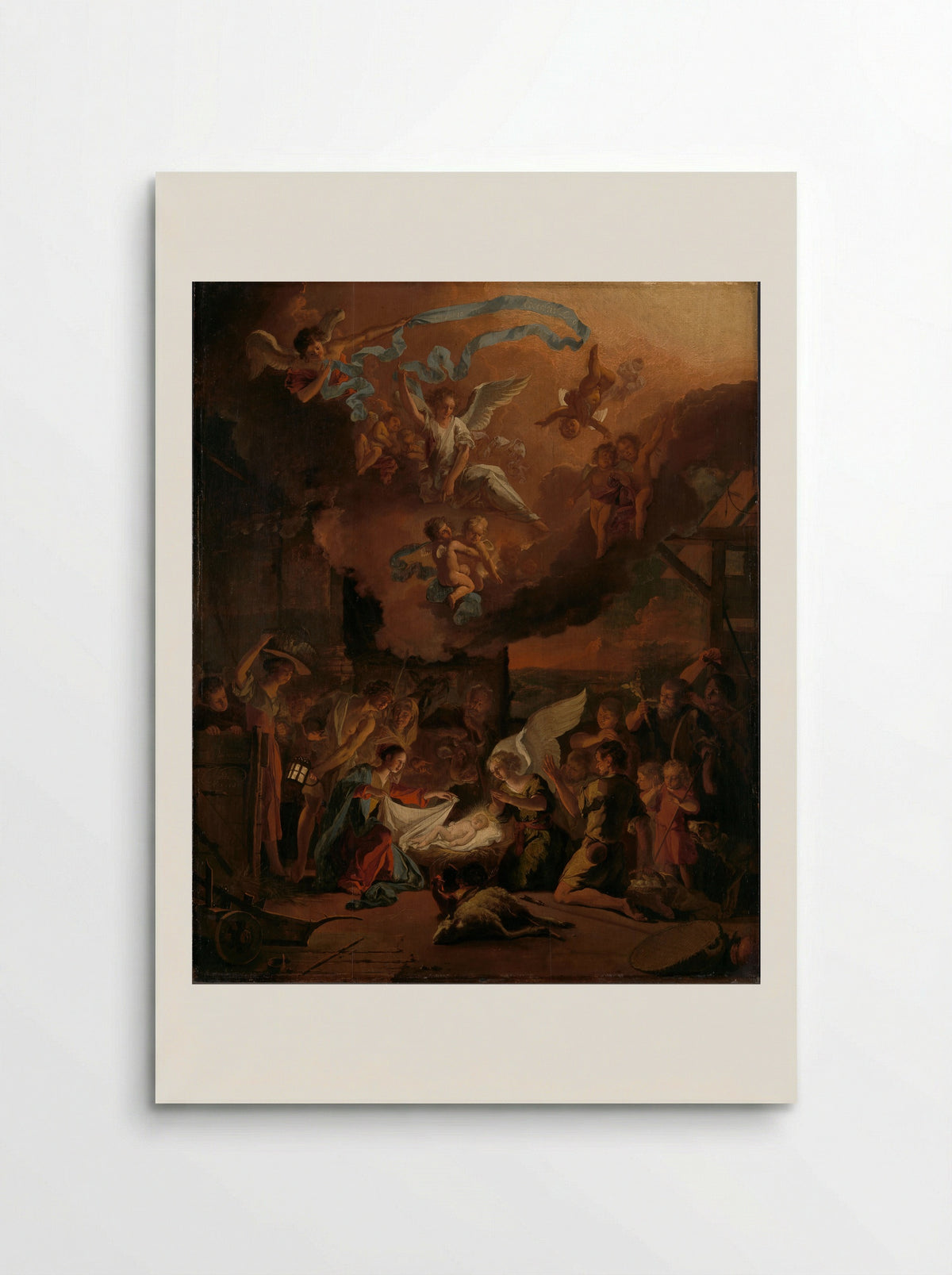 The Adoration of the Shepherds - Abraham Daniëlsz. Hondius - Poster