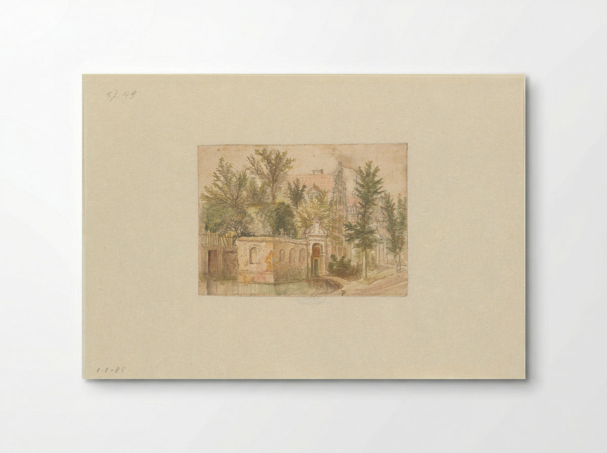 Stadshuizen boven een gracht - Jan Griffier (I) - Poster