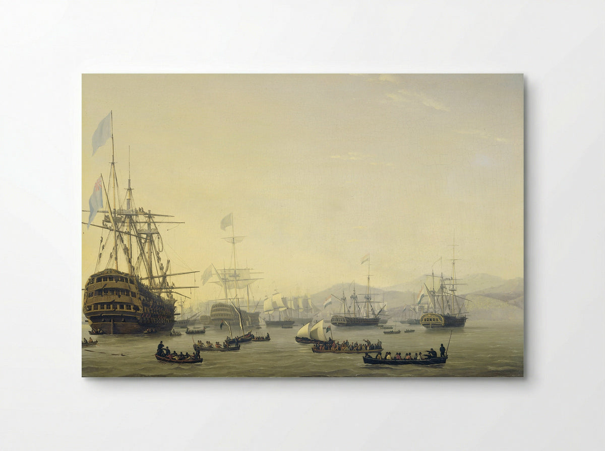 Council of War Aboard HMS Queen Charlotte Before the Bombardment of Algiers - Nicolaas Baur - Poster