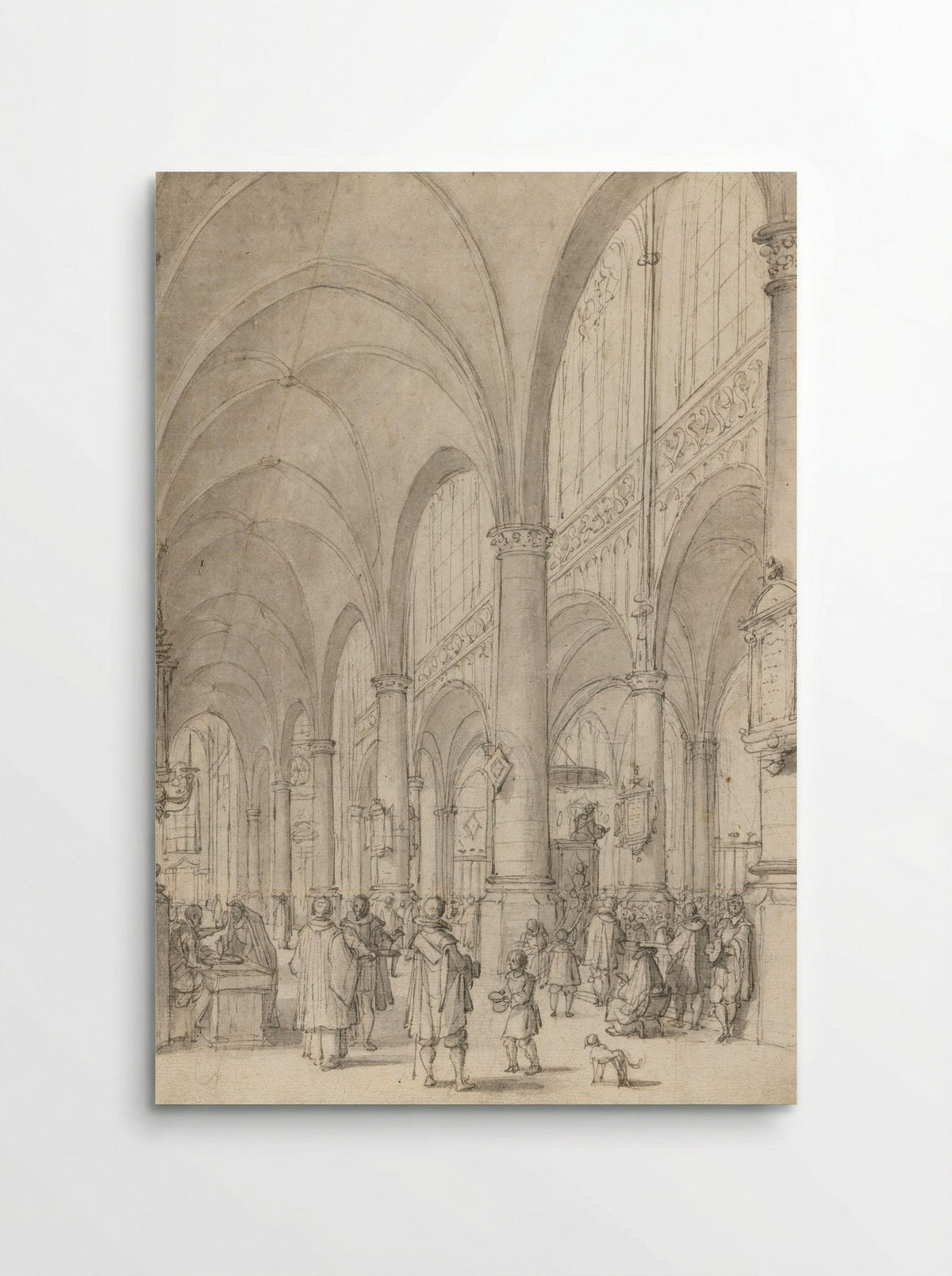 Interieur van de Sint-Jacobskerk te Antwerpen - Daniël de Blieck - Poster