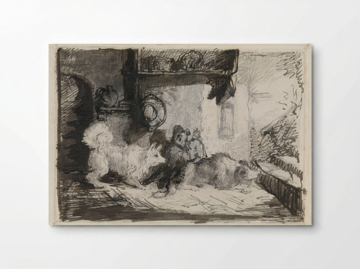 Twee honden (Two Dogs) - Jan Karel Jacob de Jonge - Poster