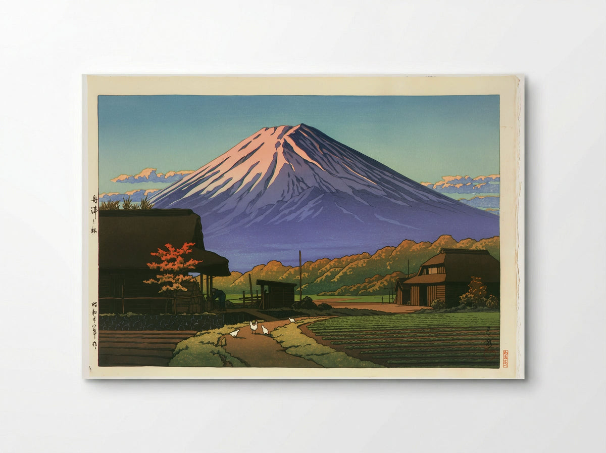 Autumn at Funatsu, Near Lake Kawaguchi - Hasui Kawase - Poster