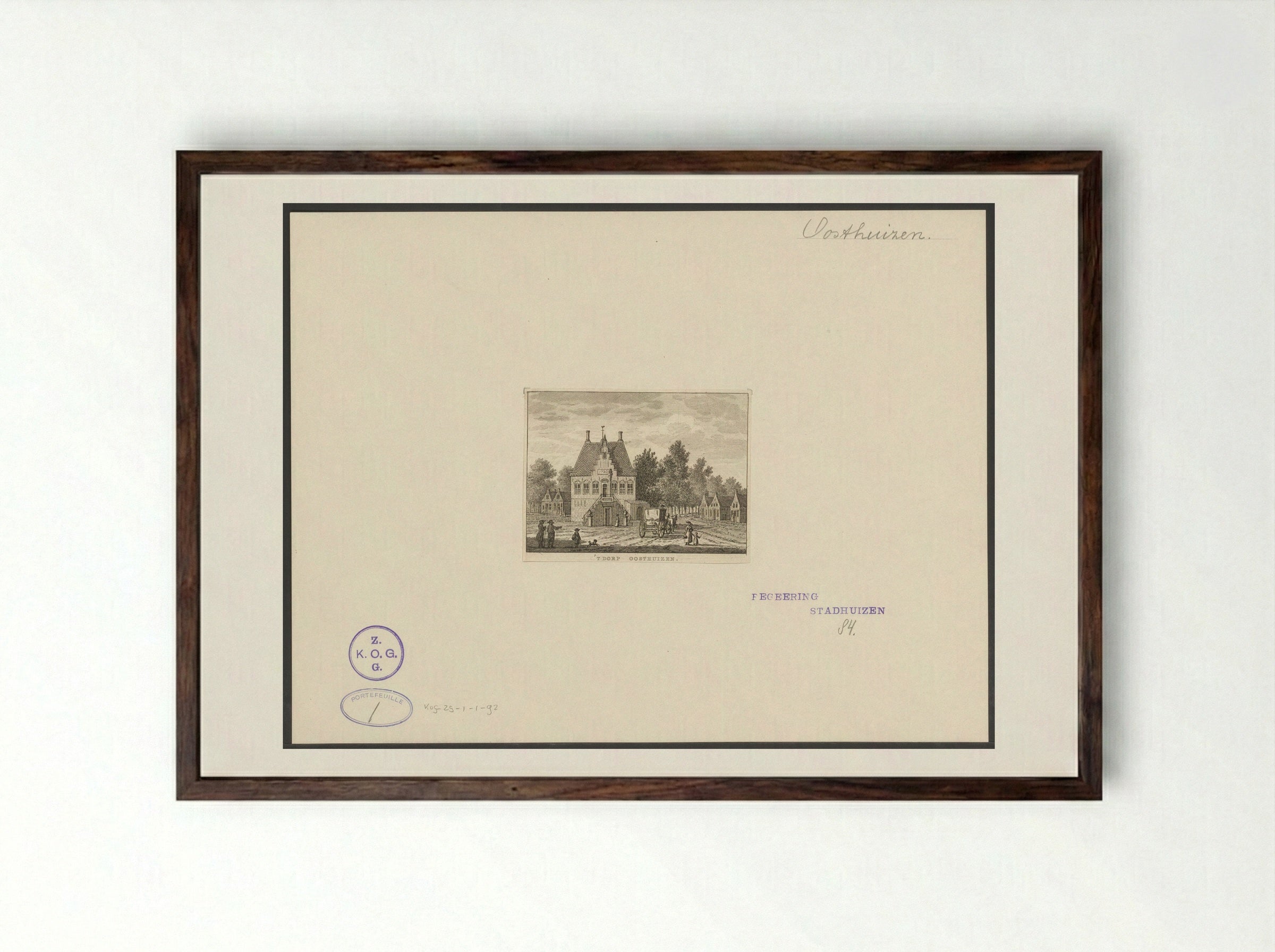 't Dorp Oosthuizen - Carel Frederik Bendorp (I) - Framed Print Dark Wood