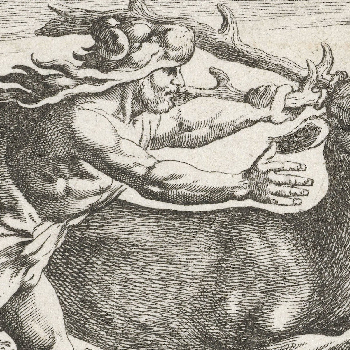 Hercules Capturing the Ceryneian Hind - Simon Frisius - Artwork detail