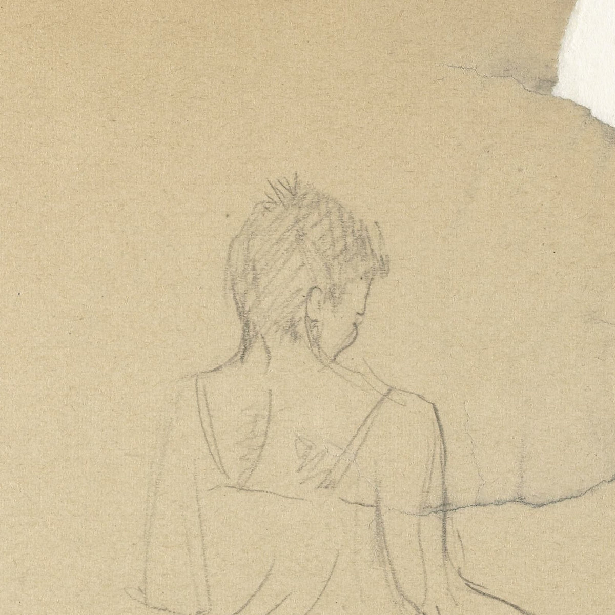Vrouw in Ravensbrück staat haar hemd te drogen - Aat Breur-Hibma - Artwork detail