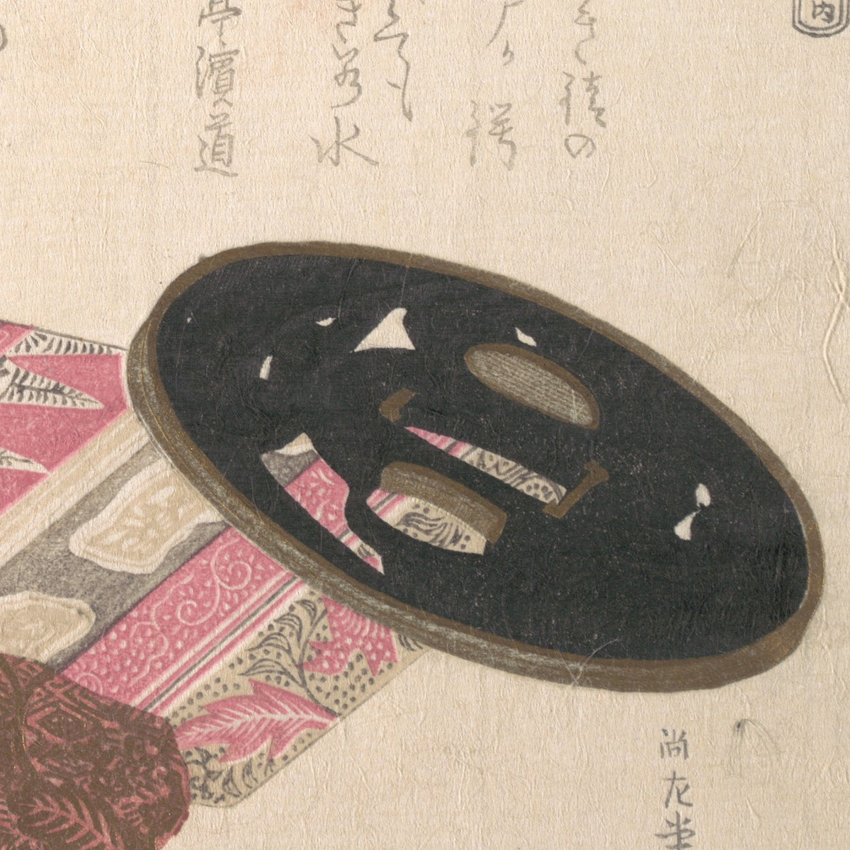 Tsuba (Sword Guard) and Bags - Kubo Shunman - Artwork detail