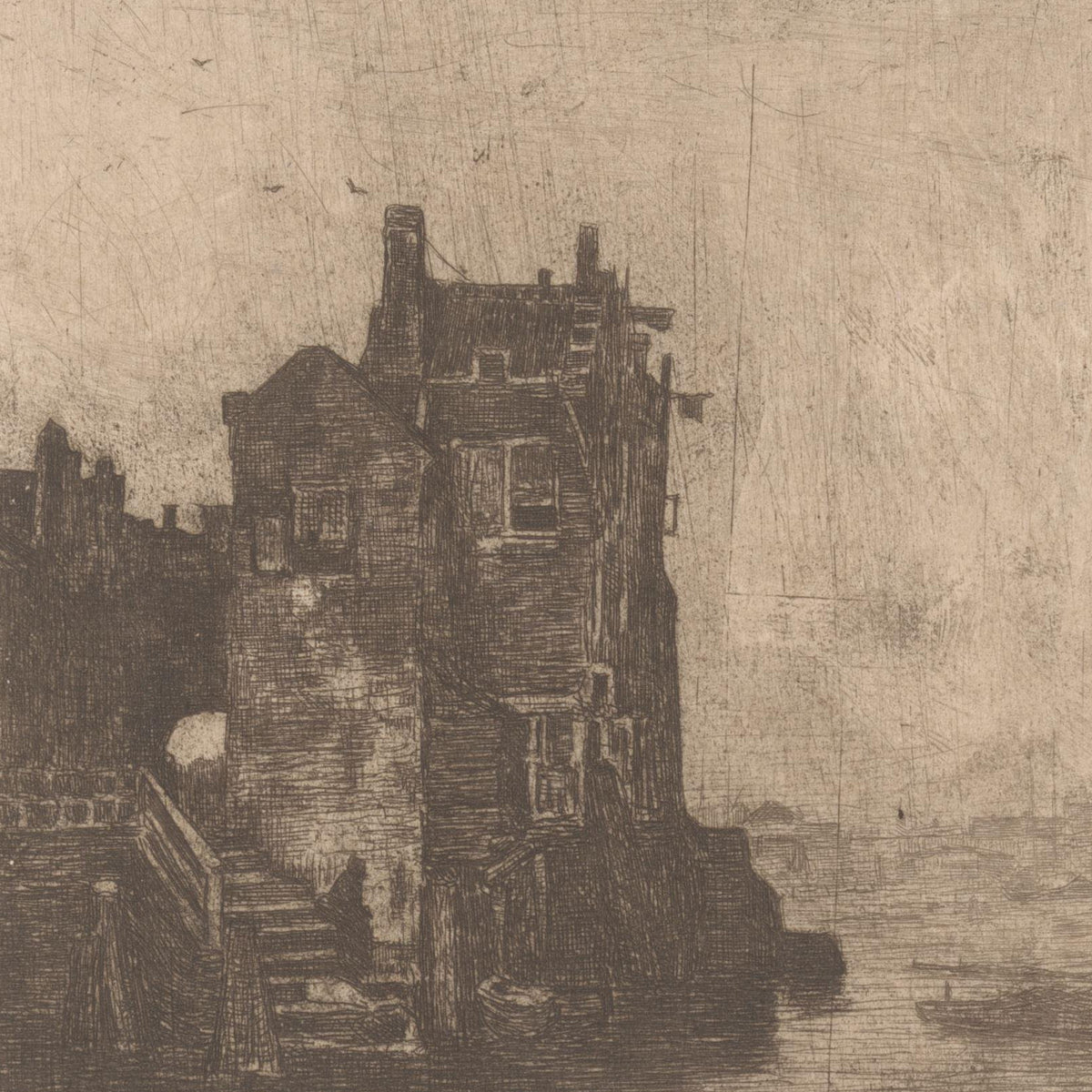 Huizen aan het water - Philip Zilcken - Artwork detail