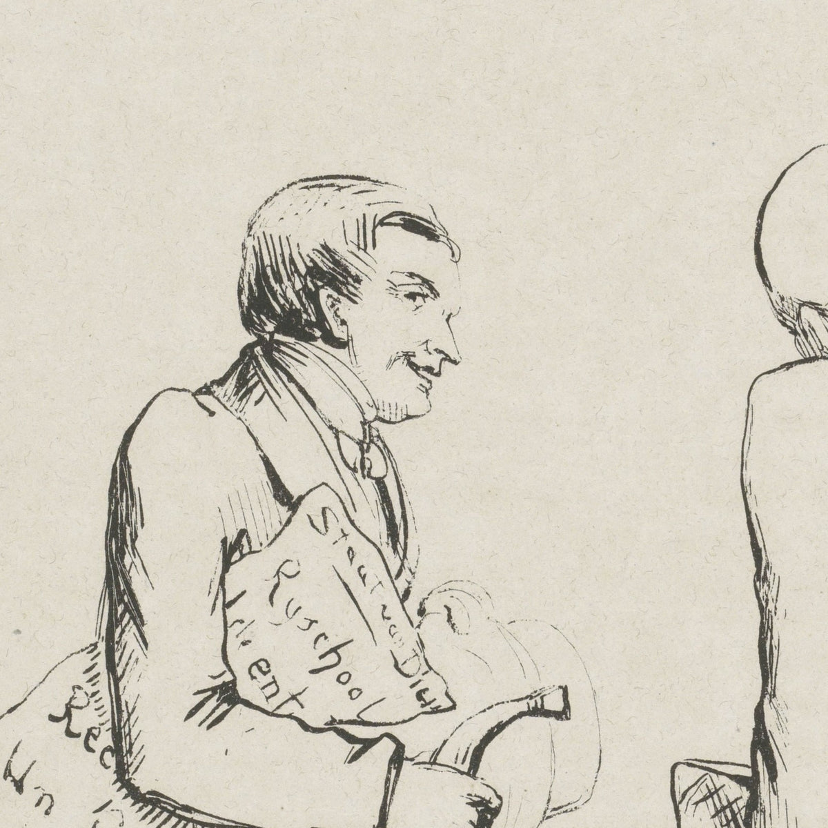 Spotprent op de P.M. Tutein Nolthenius - Johan Michaël Schmidt Crans - Artwork detail