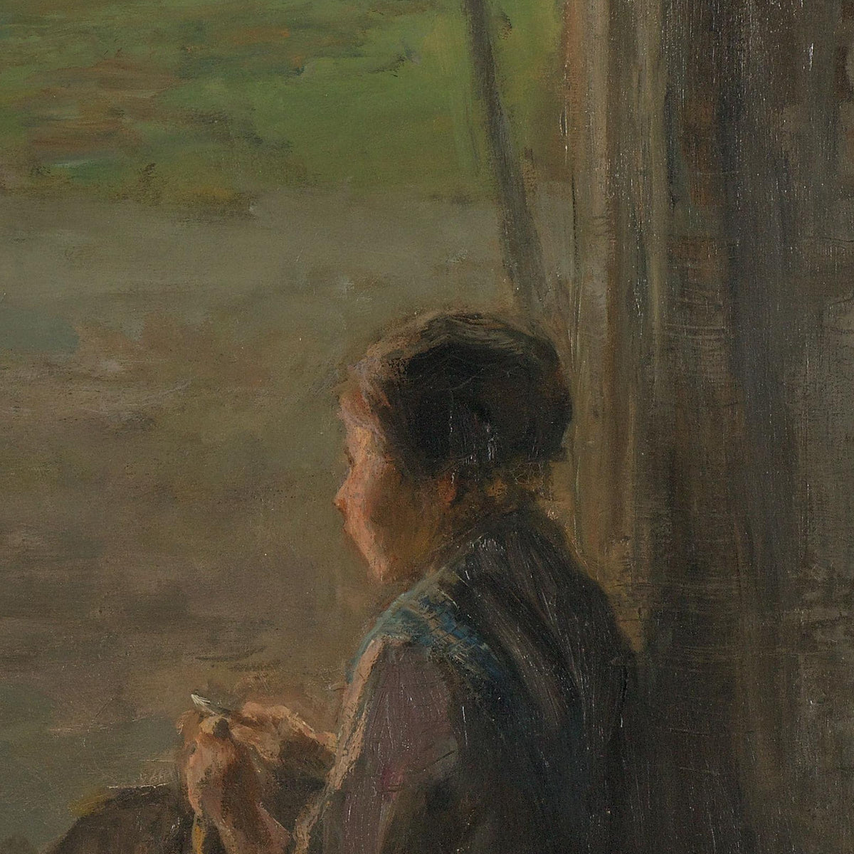 A Laren Scene - Jozef Israëls - Artwork detail