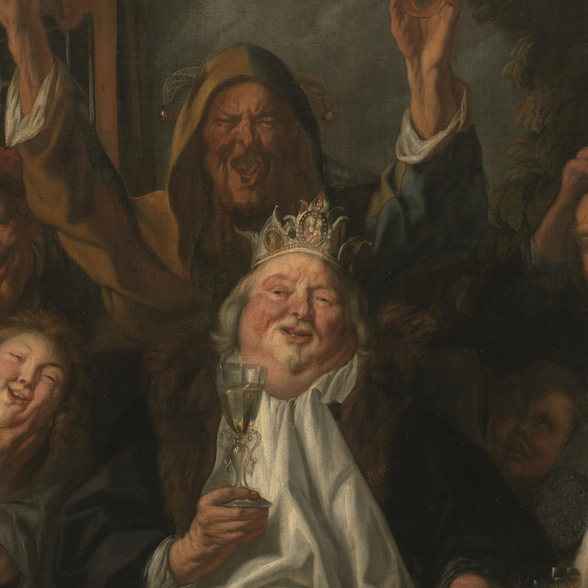The King Drinks - Jacob Jordaens - Artwork detail