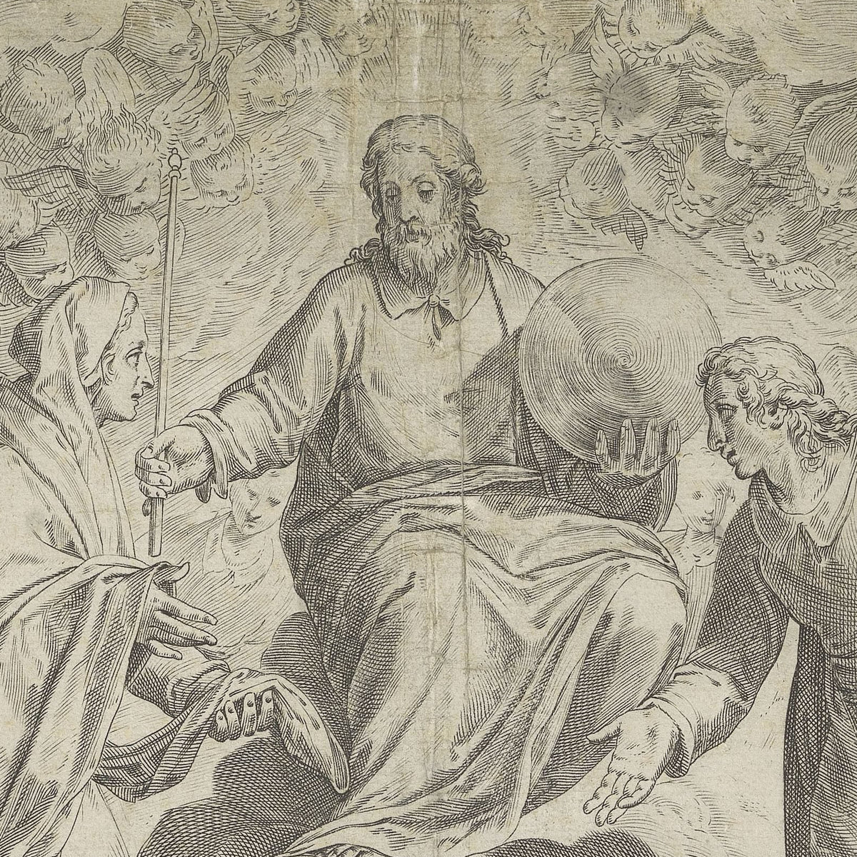 The Martyrdom of Saint Justina of Padua (Upper Half) - Agostino Carracci - Artwork detail