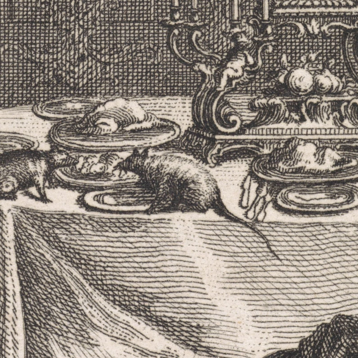 Le Rat de Ville et le Rat des Champs - Abraham Delfos - Artwork detail