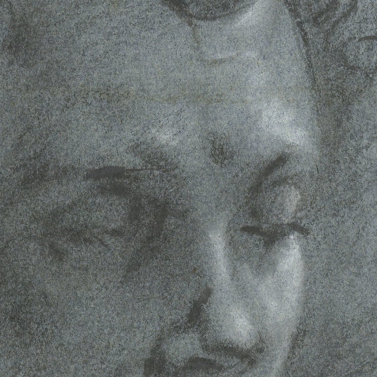Head of a Woman with a Black Cap, Facing Right - Moses ter Borch - Artwork detail