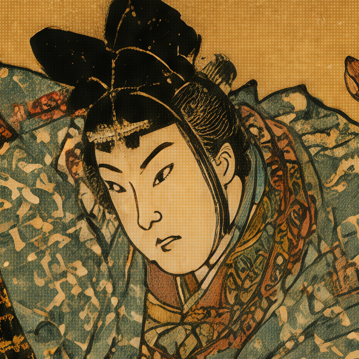 Yoshitsune and Benkei on Gojo Bridge: The Decisive Leap - Artwork detail