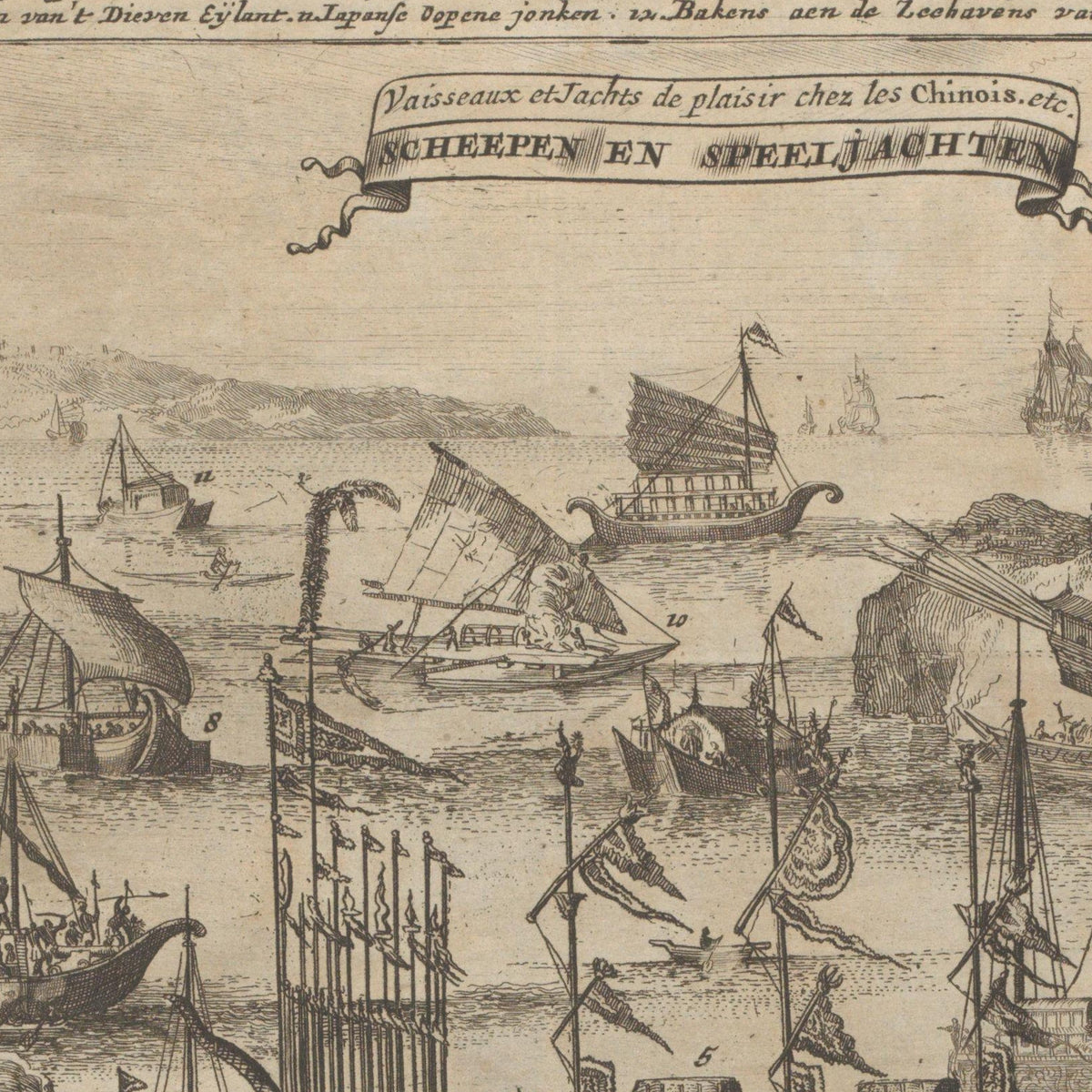 Schepen en speeljachten - Romeyn de Hooghe - Artwork detail