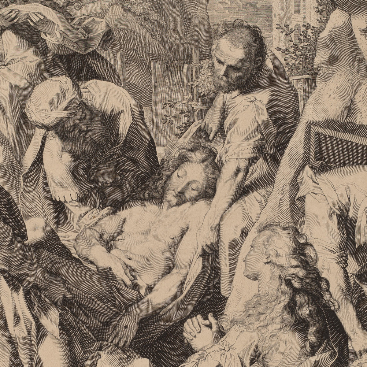 The Entombment - Aegidius Sadeler II - Artwork detail