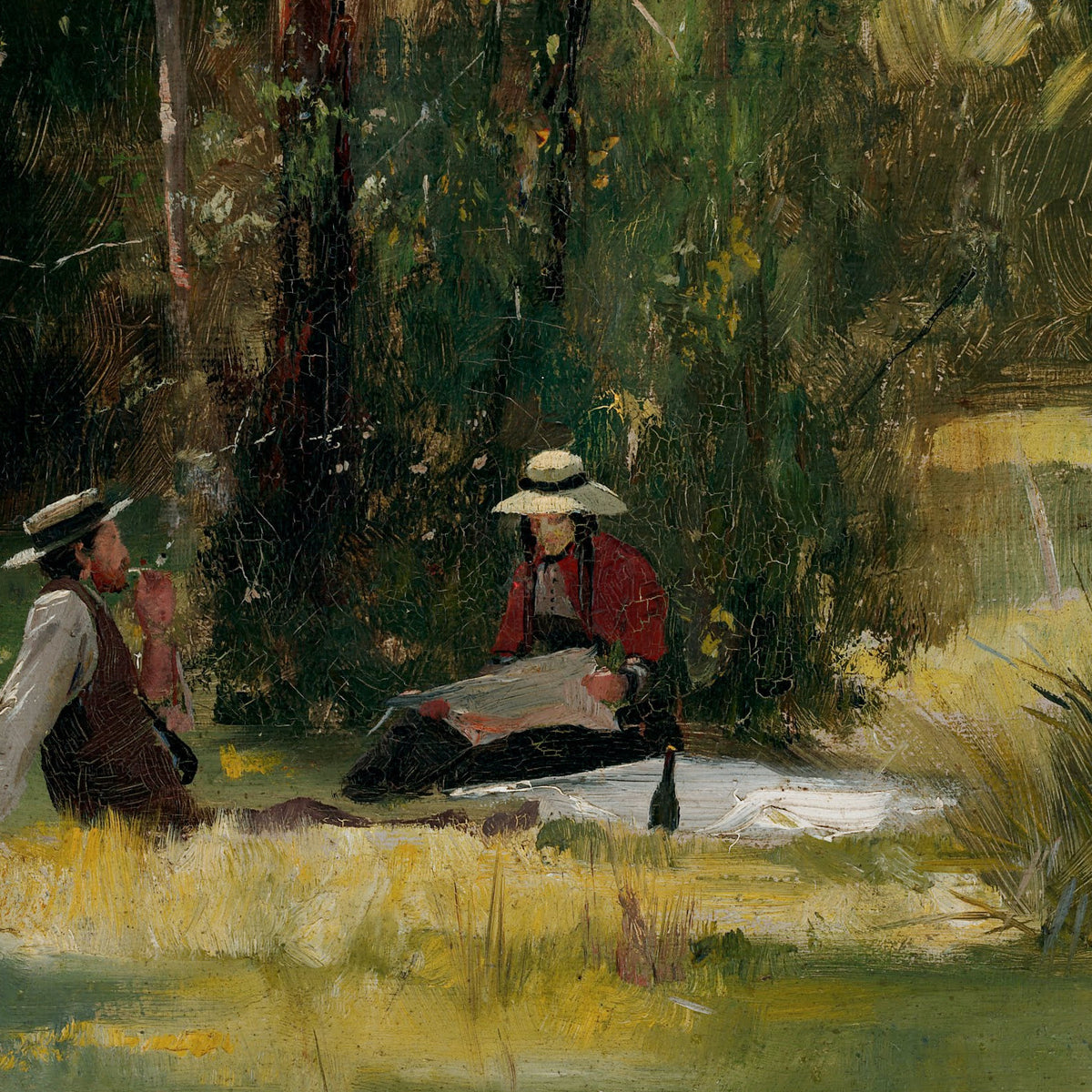 A Sunday Afternoon Picnic at Box Hill - Tom Roberts - Artwork detail