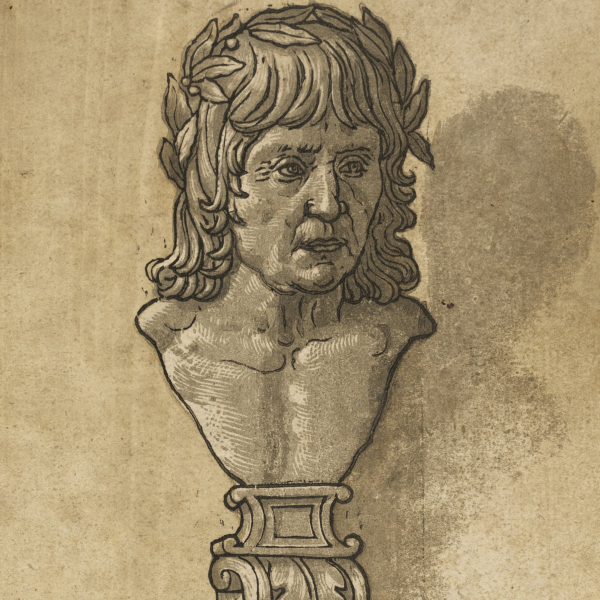 Title Page with Portrait of Andrea Mantegna - Andrea Andreani - Artwork detail