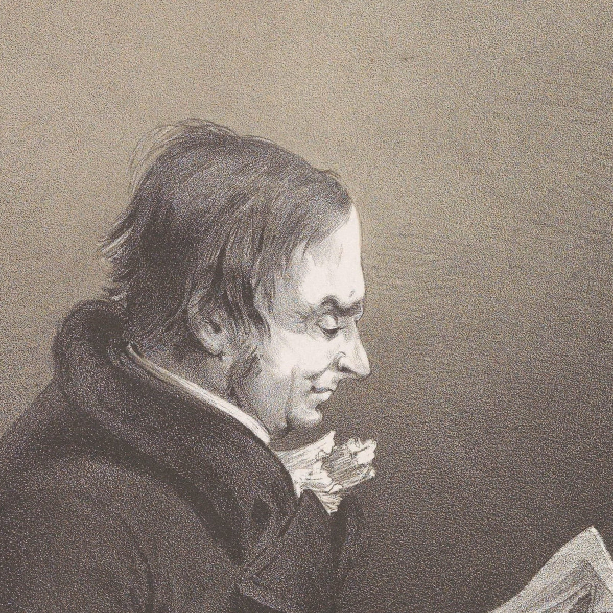 Portrait of J.M.W. Turner - Louis Haghe - Artwork detail