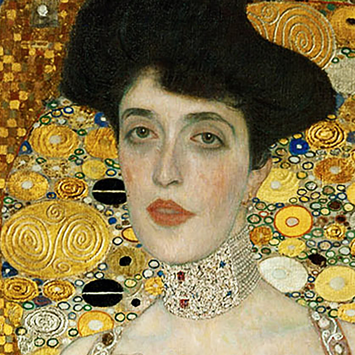 Portrait of Adele Bloch-Bauer I - Gustav Klimt - Artwork detail