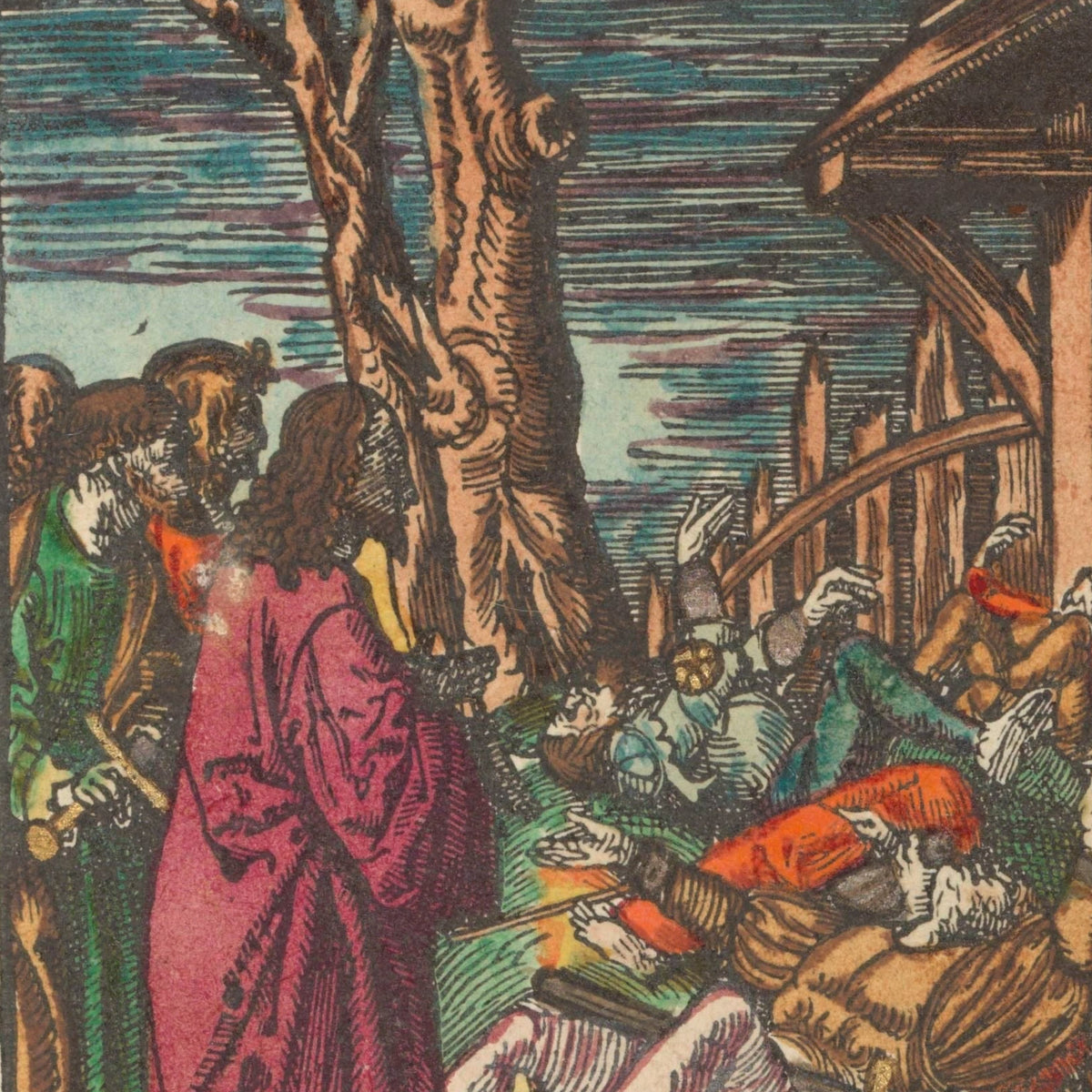 Christ Reveals Himself and the Soldiers Fall to the Ground - Doen Pietersz. - Artwork detail