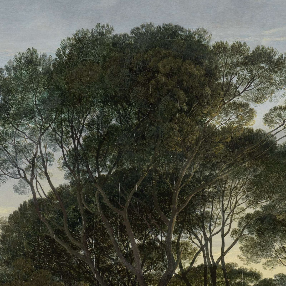 Italian Landscape with Umbrella Pines - Hendrik Voogd - Artwork detail