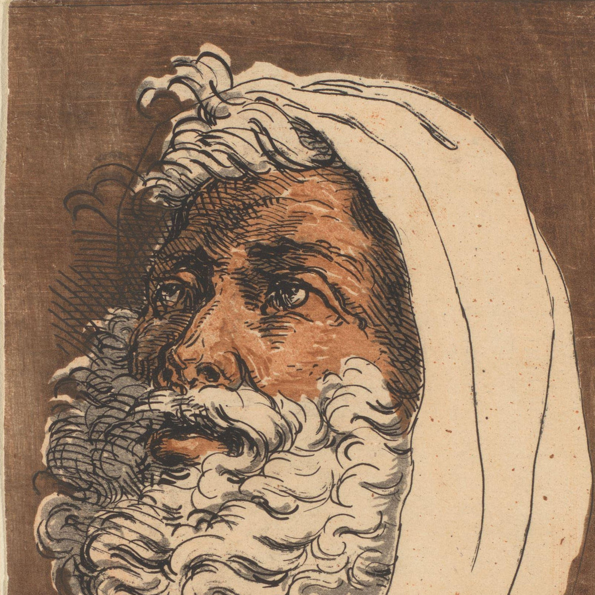 Kop van een grijsaard - David Pièrre Giottino Humbert de Superville - Artwork detail
