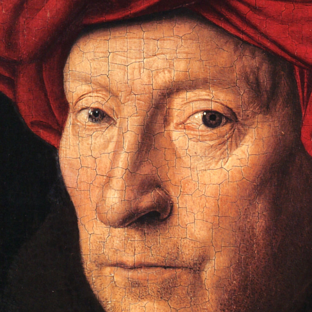 Portrait of a Man (Self-Portrait) - Jan van Eyck - Artwork detail