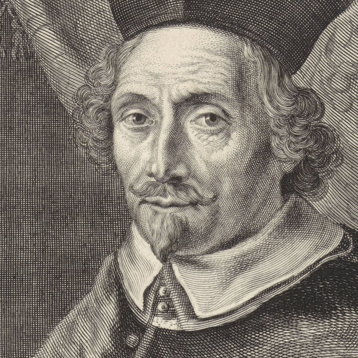 Portret van Zacharias de Mez, bisschop van Tralles - Theodor Matham - Artwork detail