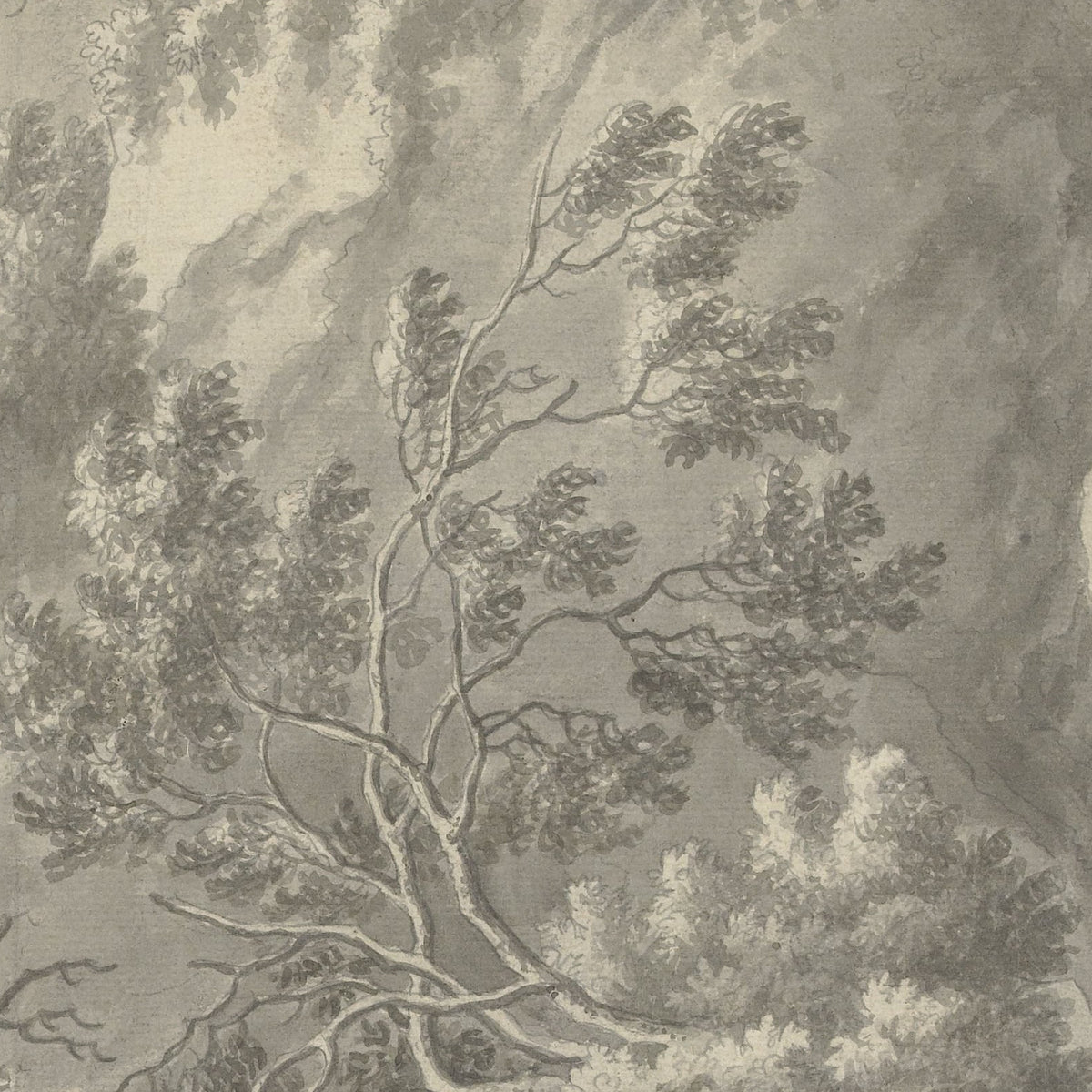 Berglandschap met waterval - Frederik de Moucheron - Artwork detail